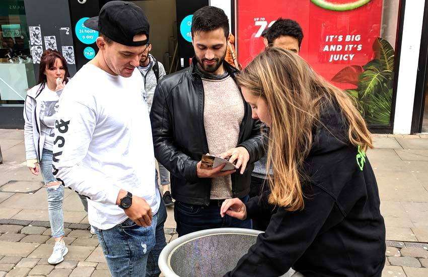 iMP provided product sampling bins and product sampling staff for Grenade Grenade - Product Sampling, Promo Staff & Sampling bin Hire