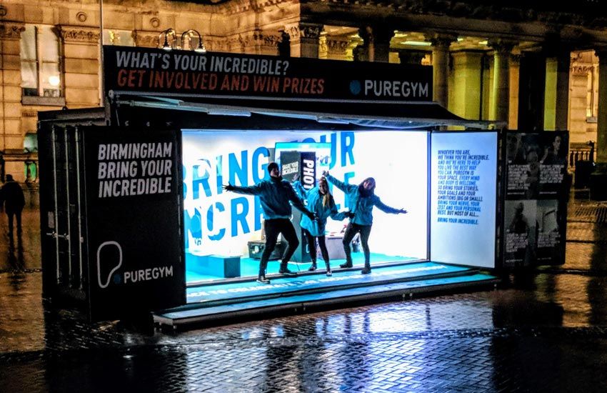 iMP provided experiential staff & promo staff to support an experiential marketing campaign for Pure Gym in Birmingham Pure Gym Experiential Staff Birmingham