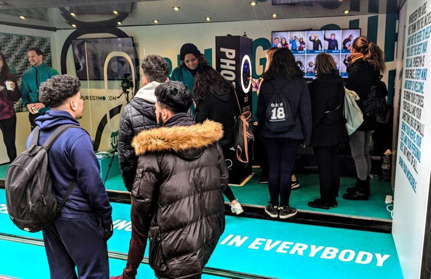 iMP provided experiential staff & promo staff to support an experiential marketing campaign for Pure Gym in London Pure Gym Experiential Staff London
