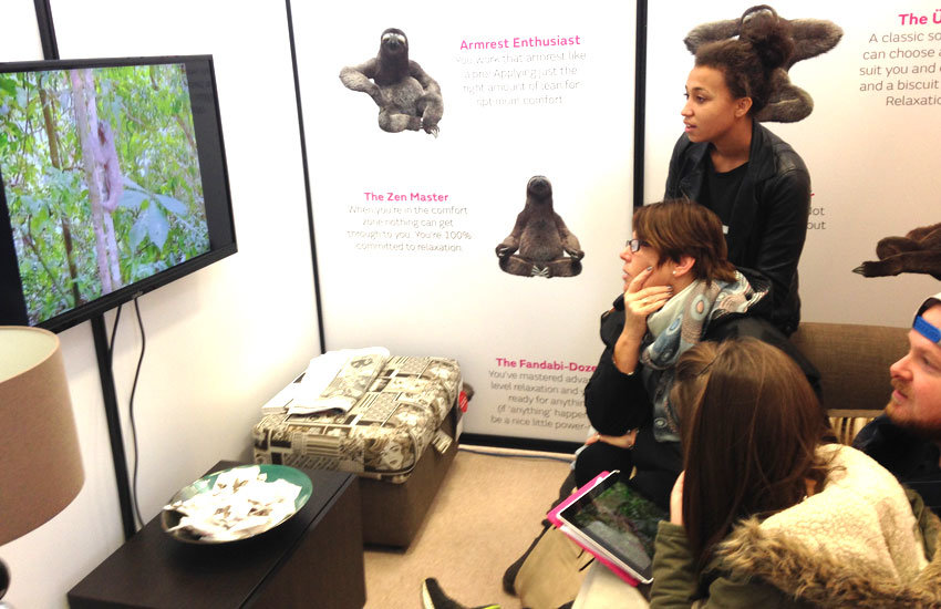 iMP provided product sampling staff to support an experiential marketing campaign for Sofology Sofology - Exhibition Staff, Product Sampling, Experiential & Promo Staff