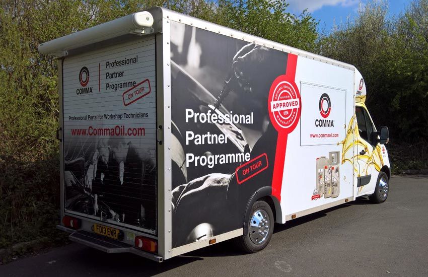 iMP provided a branded promo vehicle & promo staff to promote Comma Oil Comma Oil Promo Van - Promo Vehicle, Experiential Marketing & Promo Staff