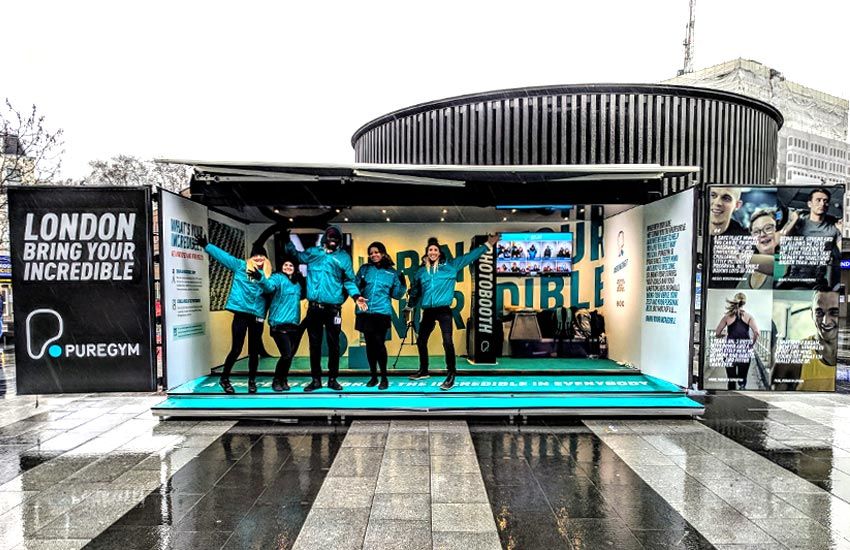 iMP provided experiential staff & promo staff to support an experiential marketing campaign for Pure Gym in London An experiential marketing campaign by iMP for PureGym