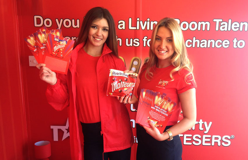 iMP provided leafleting staff to support an experiential marketing campaign for Maltesers. iMP Nationwide Flyer Distribution Staff