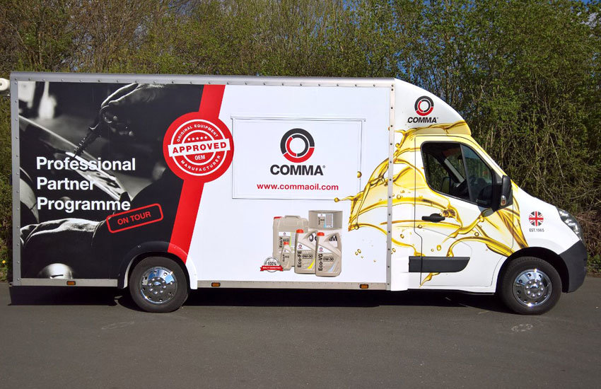 iMP created a customised promo vehicle to promote Comma Oil Promo Vehicles Leeds
