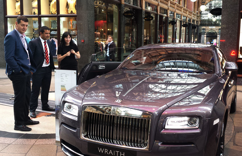 iMP provided product launch & demonstration staff to support an experiential marketing campaign for the Rolls-Royce Wraith in Leeds. Rolls Royce - Product Demo, Launch, Experiential & Promo Staff
