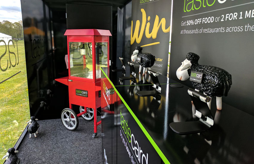 iMP provided a branded promo vehicle & promo staff to promote Taste Card Taste Card Promo Trailer - Promo Vehicle, Experiential Marketing & Promo Staff