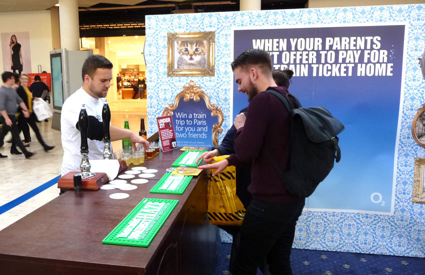 O2 provided event staff to support an experiential marketing campaign for Hoopers O2 - Event staff, Experiential Marketing & Promo Staff