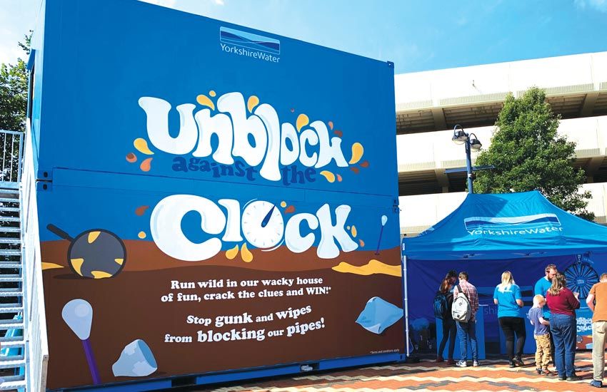 iMP created an amazing double-decker shipping container experiential marketing campaign for Yorkshire Water. Experiential Marketing Campaign.