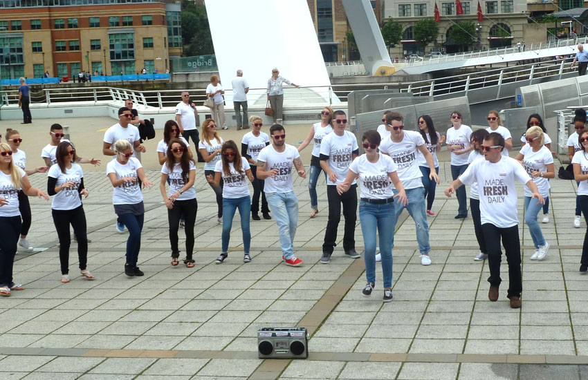 iMP provided flashmob staff for an experiential campaign for Krispy Kreme iMP flashmob staff for Krispy Kreme