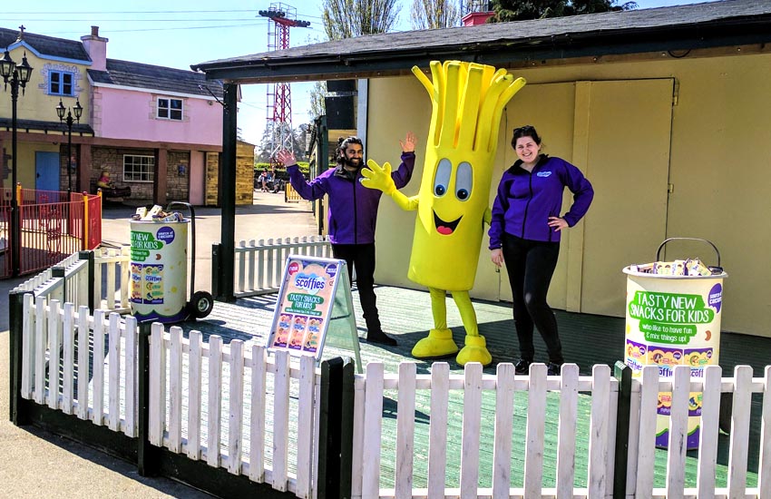 iMP worked with Cheestrings to sample thousands of free products at theme parks Cheestrings product sampling at Legoland