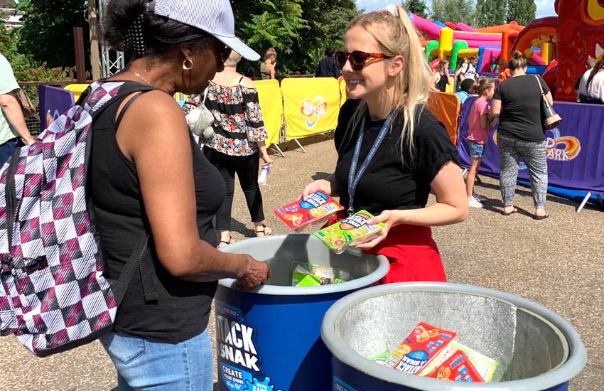 iMP delivered an experiential sampling campaign for Attach-A-Snak Theme park customer sampling campaign for Kerry Foods