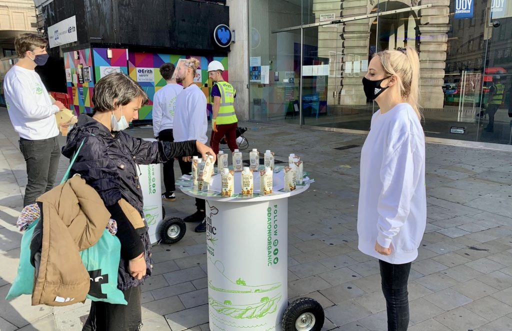 Daioni-Iced-Coffee-Sampling-3 Covid-safe sampling activation