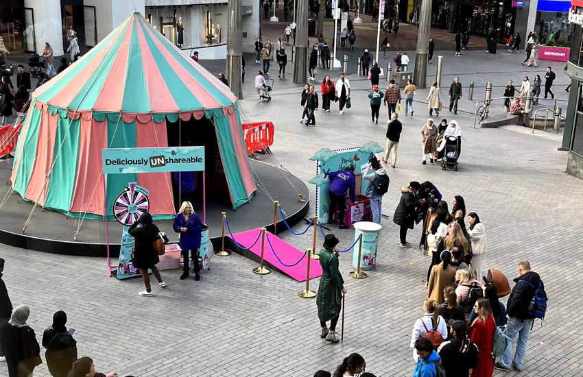 Experiential-Sampling-Monty-Bojangles-8 Integrated sampling campaign at The Bullring.