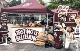 Sampling peanut butter for Pip & Nut