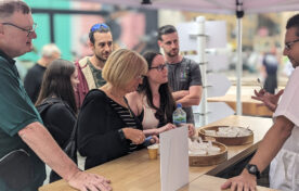 Consumers taking the Pip & Nut taste challenge.