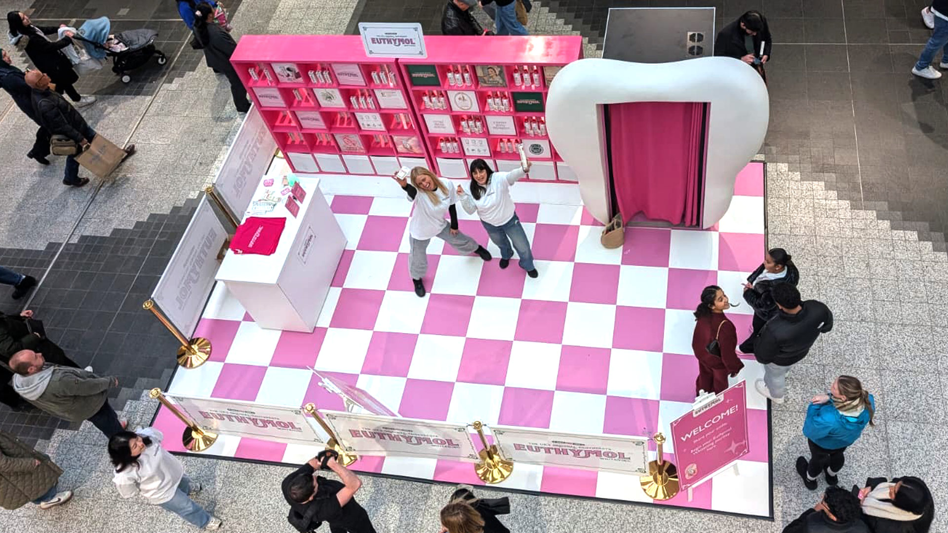 Euthymol Toothpaste sampling pop up stand production