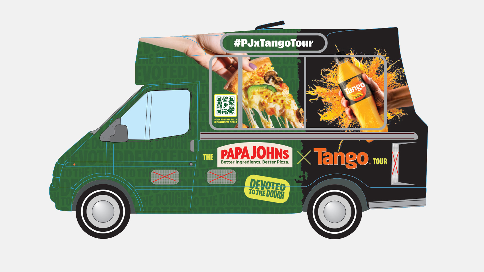 Promo van design before wrap