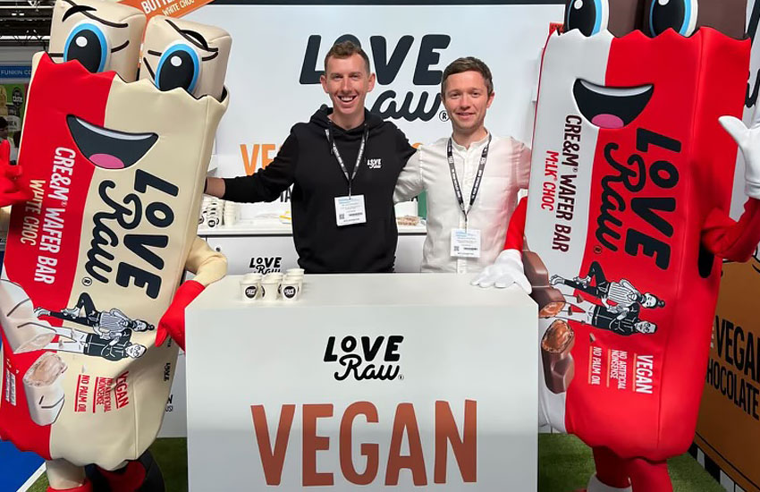 Example of trade show sampling for LoveRaw by iMP