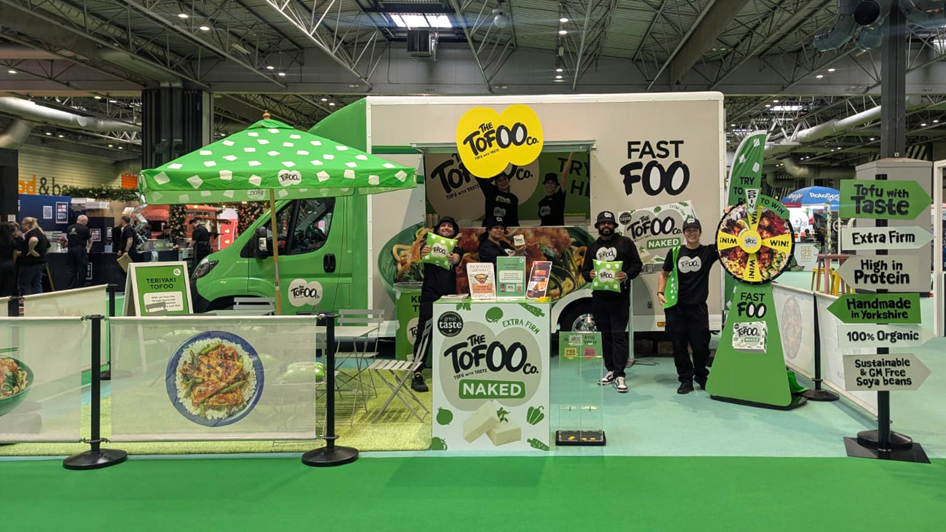 Tofoo experiential sampling activation with branded stand, promotional vehicle and high-footfall engagement