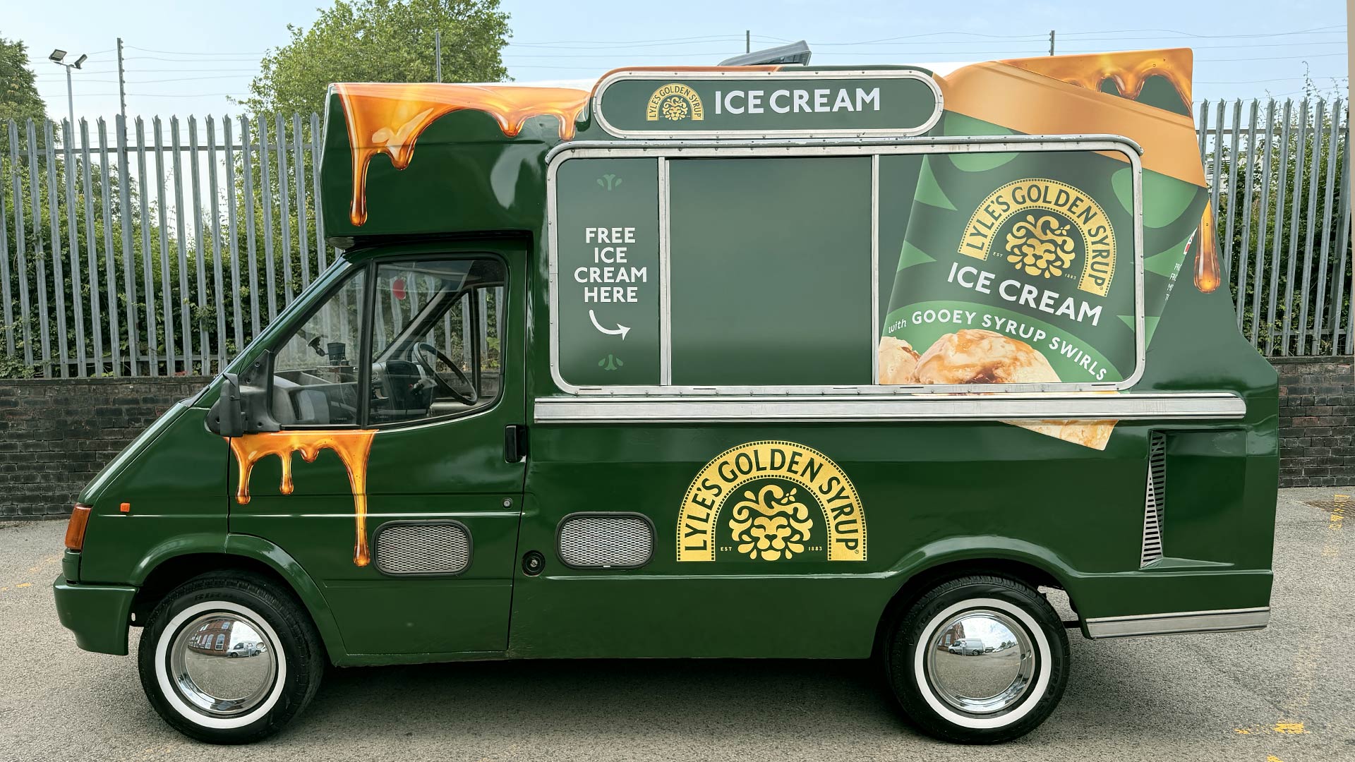 Lyle's ice cream van finished wrap for Barcode Festival