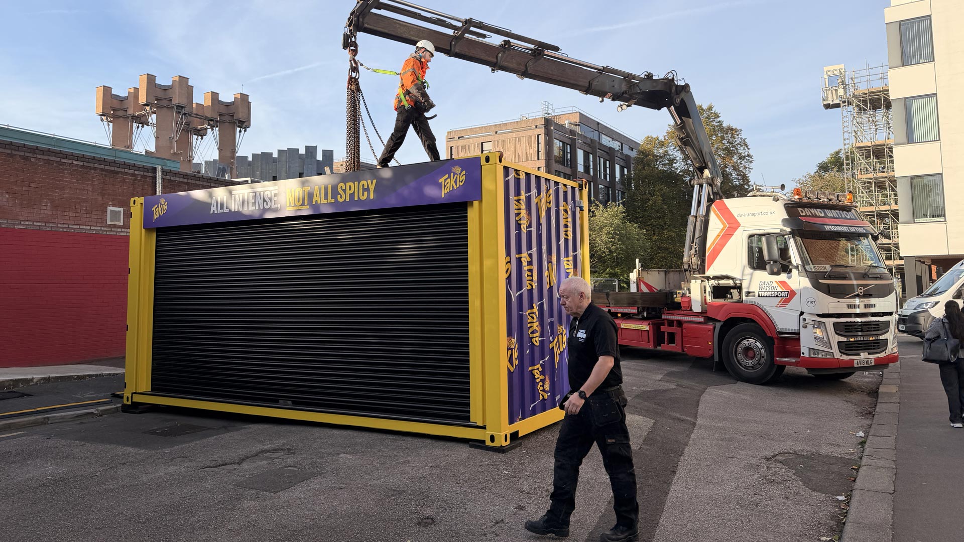 How to install a shipping container brand activation