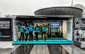 London shipping container brand activation for PureGym
