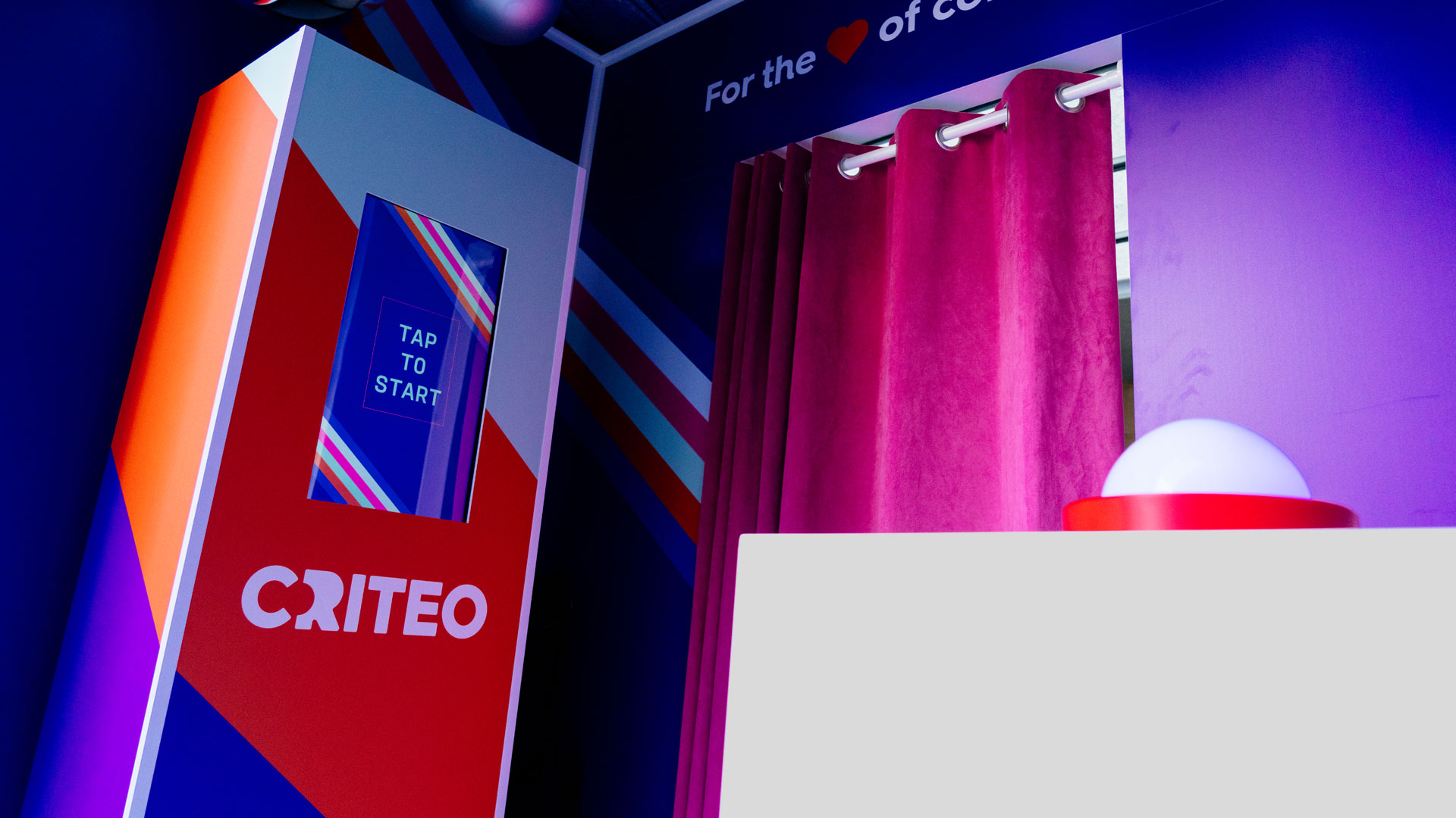 Selfie booth fit out inside our mobile experiential van