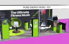 3D digital rendering of an experiential pop-up layout showing interactive brand displays and spatial planning