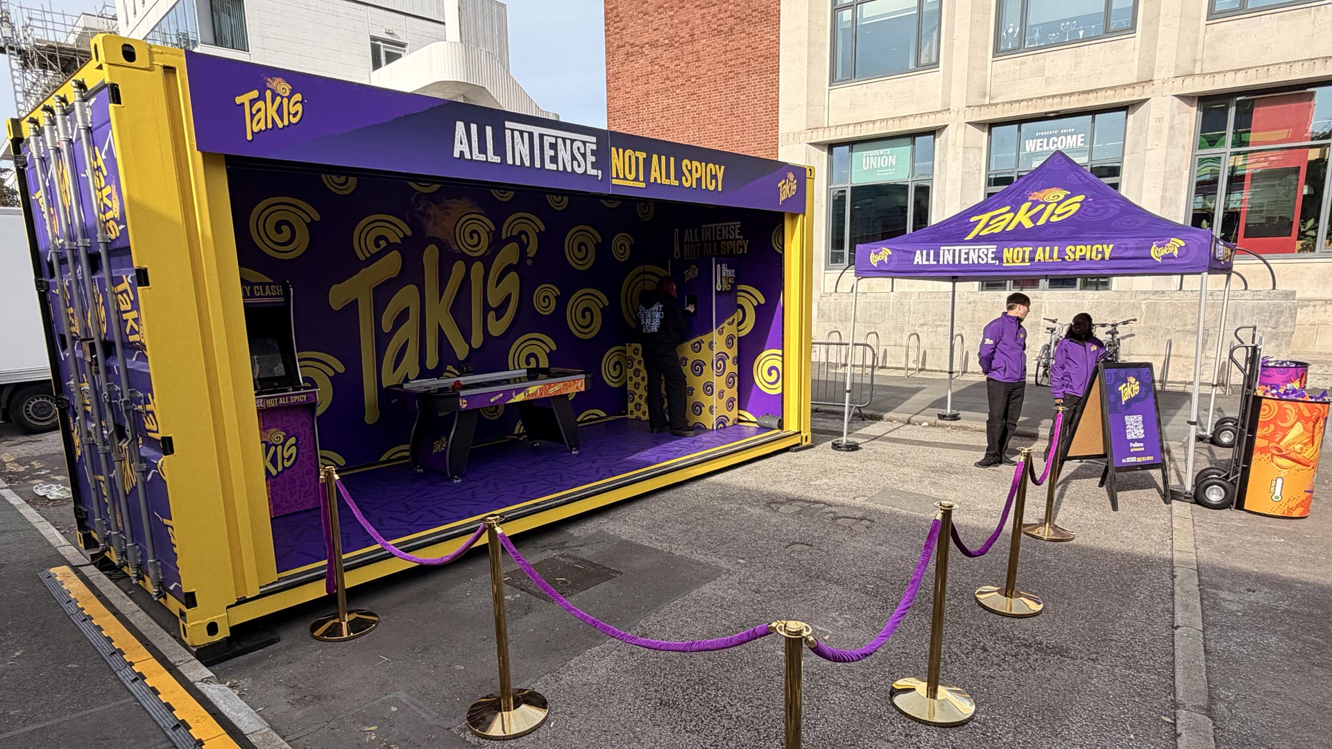 iMP designed, built and wrapped a branded shipping container for Takis